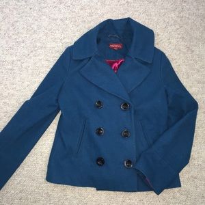 Teal pea coat
